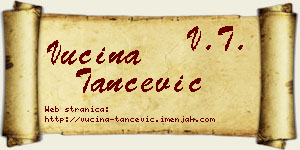 Vucina Tančević vizit kartica